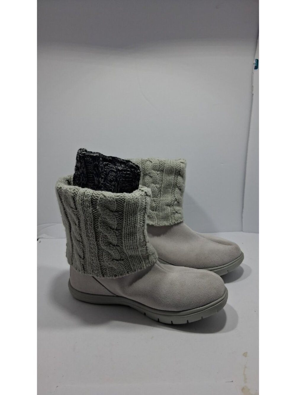 Cheeks Tony Little Size 8 Slide In Boot Gray-Silver Mid High J